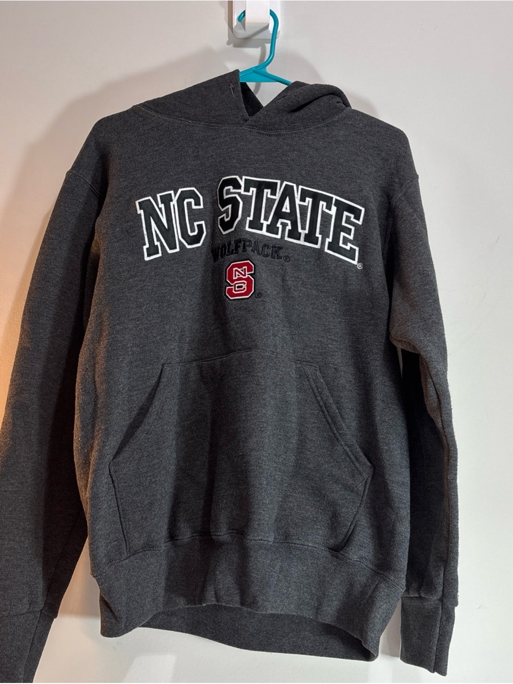 NC State Charcoal Gray Wolfpack Pullover Hoodie. 1106